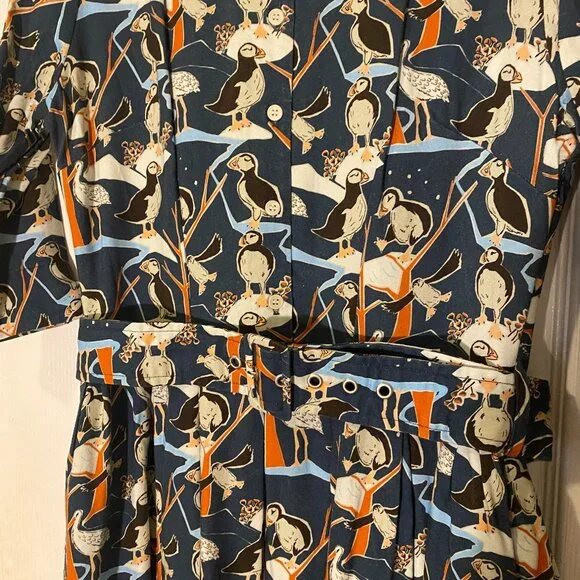Palava Cynthia Dress in Blue Puffins - Picture 6 of 14
